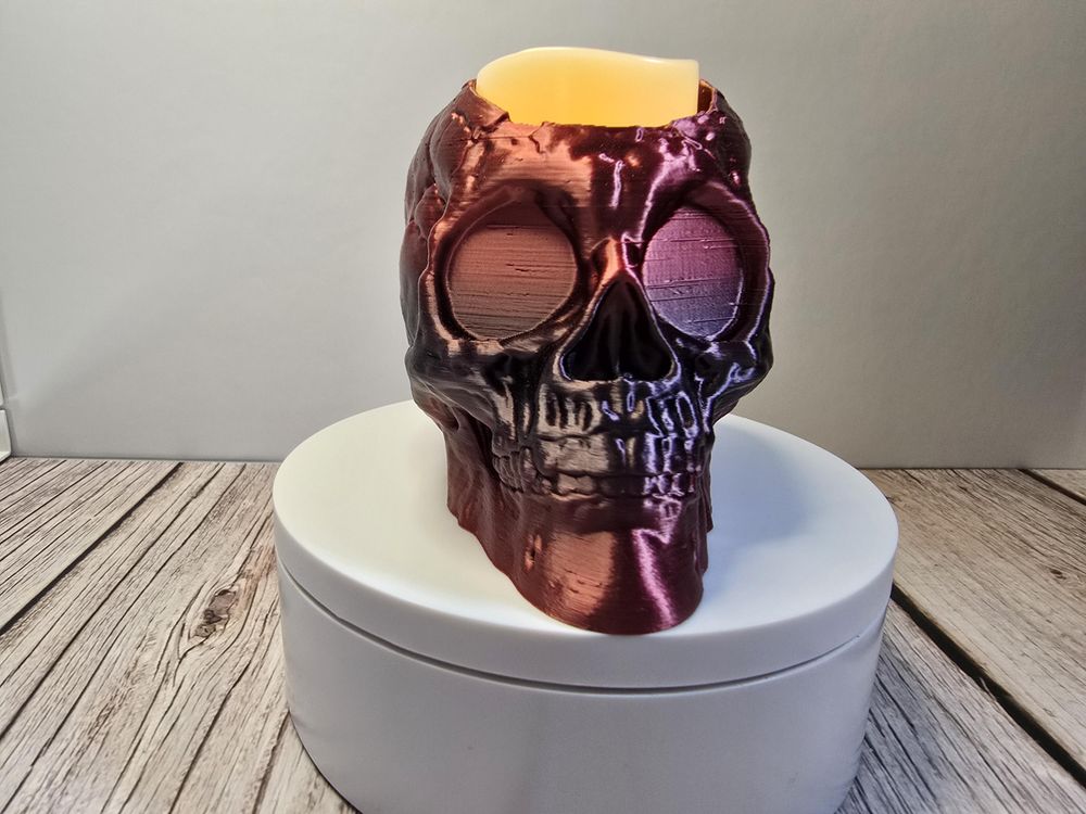 Skull LED Candle Holder (Votive candle included)