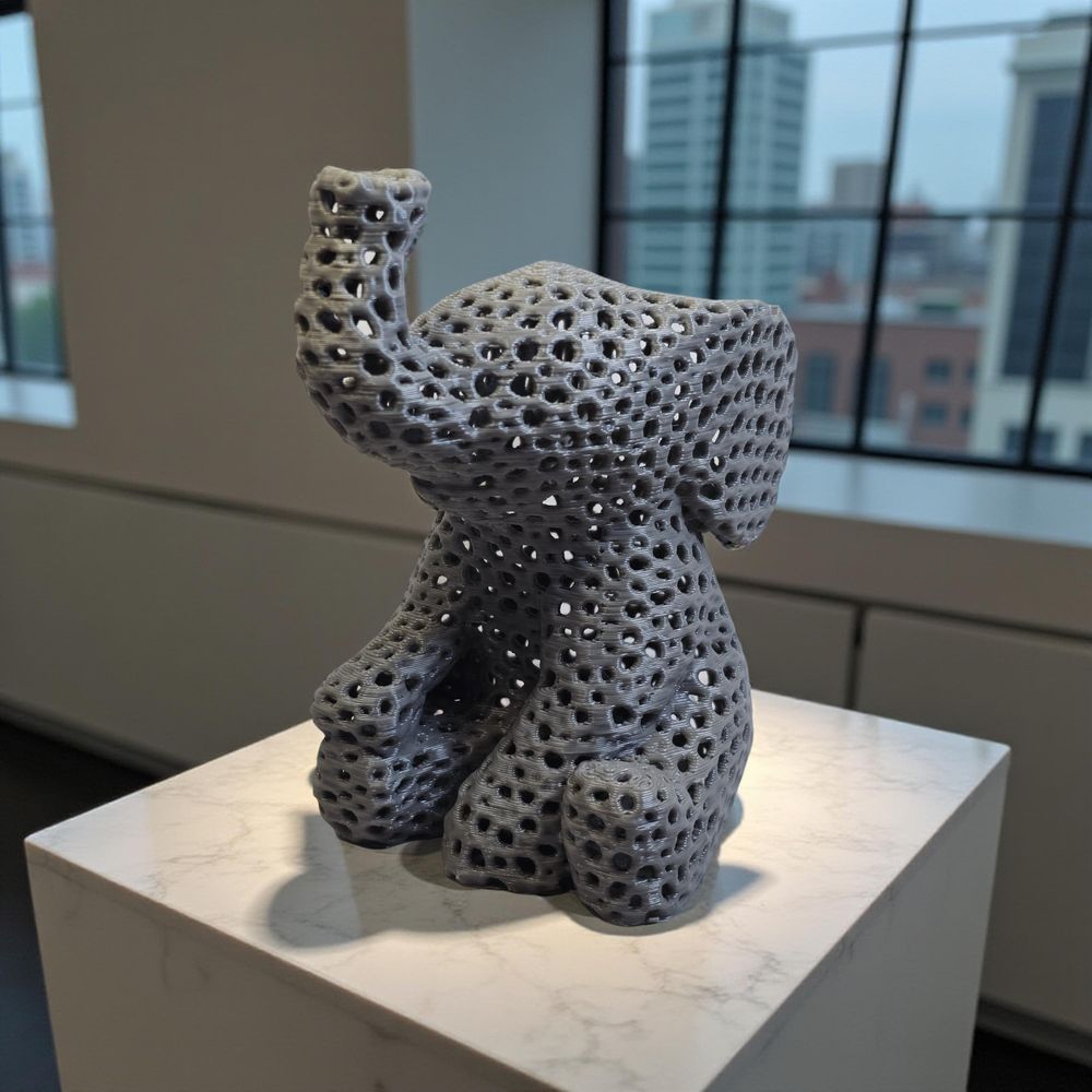 Voronoi Style Baby Elephant